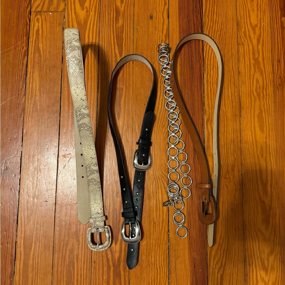 Set of Four Stylish Belts